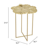 Lotus Gold Side Table by Zuomod at Eve Furniture
