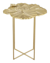Lotus Gold Side Table by Zuomod at Eve Furniture