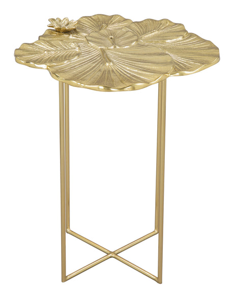 Lotus Gold Side Table by Zuomod at Eve Furniture