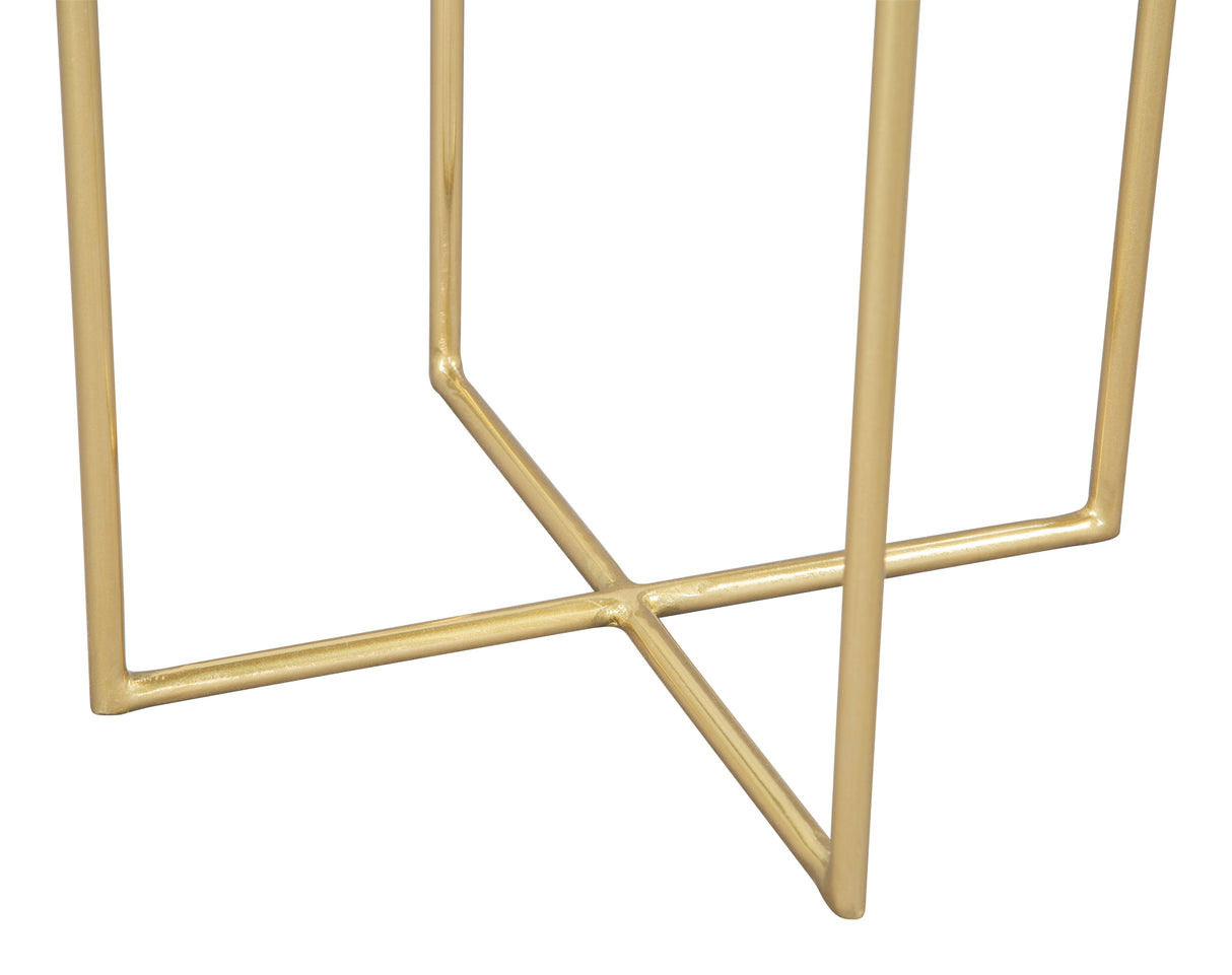 Lotus Gold Side Table by Zuomod at Eve Furniture