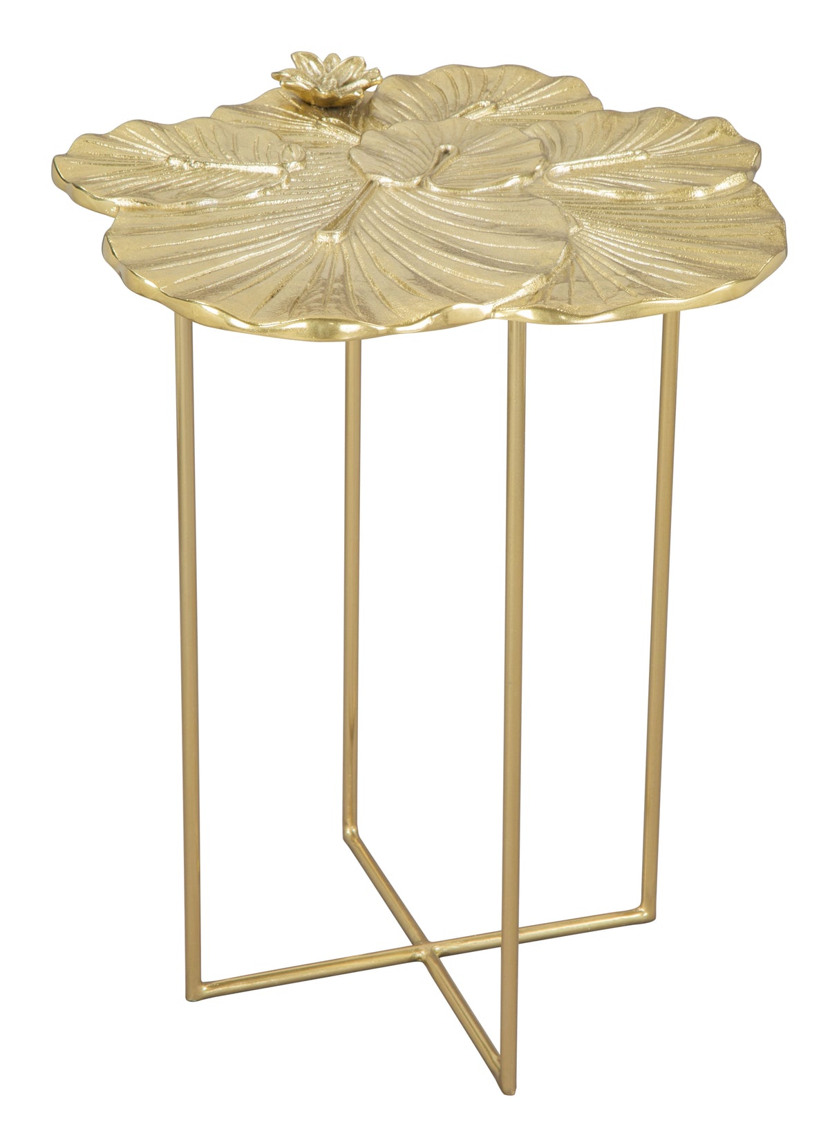 Lotus Gold Side Table by Zuomod at Eve Furniture
