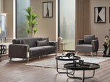 Lotus Grey Convertible Sofa by Furnia at Eve Furniture
