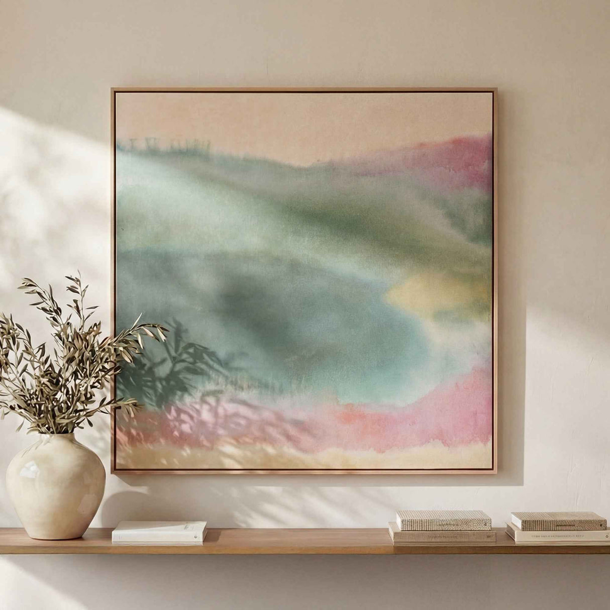 Lotus Multicolor Framed Painting by Moe's Home at Eve Furniture