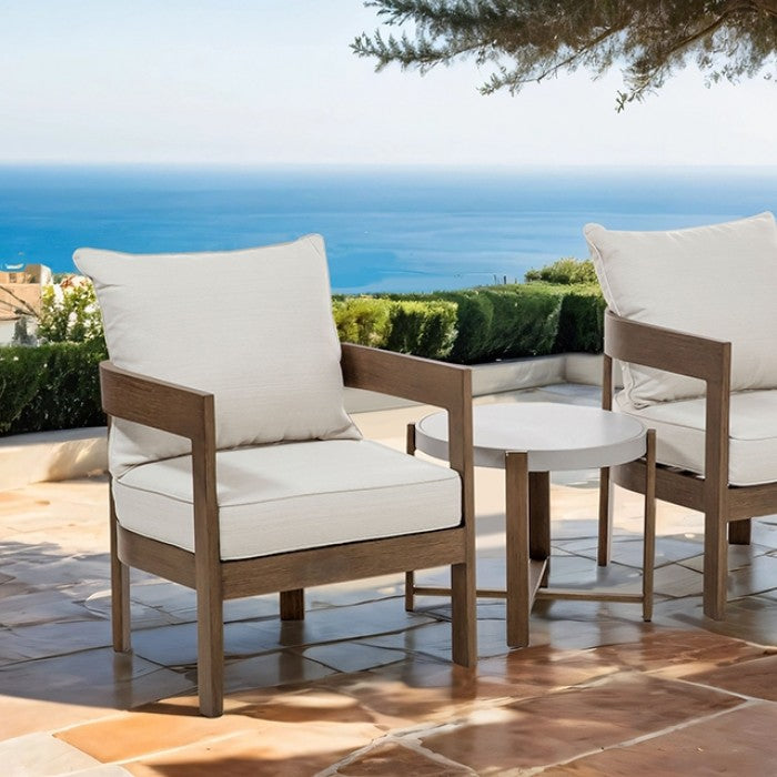 Lotus Natural/Beige 3-Piece Patio Set by Furniture of America at Eve Furniture