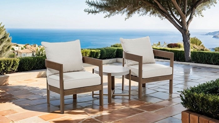 Lotus Natural/Beige 3-Piece Patio Set by Furniture of America at Eve Furniture