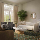 Lou Sandstone Textured Fabric Loveseat by TOV Furniture at Eve Furniture