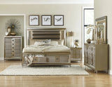Loudon Champagne Metallic Chest by Homelegance at Eve Furniture
