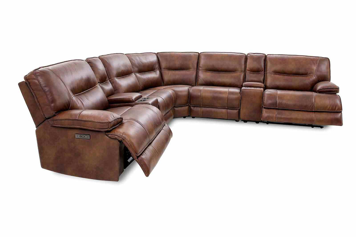 Louella Brown Power Sectional by Furniture of America at Eve Furniture