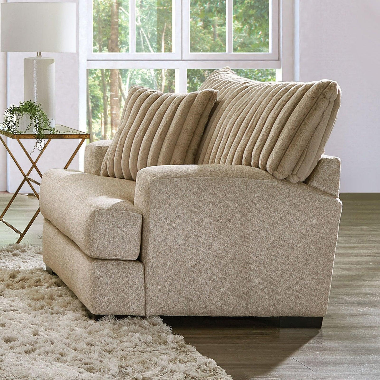 Loughlin Light Brown Chair by Furniture of America at Eve Furniture