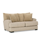 Loughlin Light Brown Sofa & Loveseat by Furniture of America at Eve Furniture