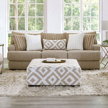 Loughlin Light Brown Sofa & Loveseat by Furniture of America at Eve Furniture