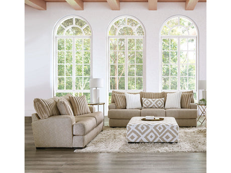 Loughlin Light Brown Sofa & Loveseat by Furniture of America at Eve Furniture