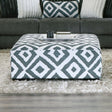 Loughton Gun Metal/Ivory Ottoman by Furniture of America at Eve Furniture