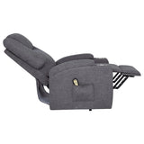 Louie Gray Chenille Upholstered Power Lift Massage Chair by Coaster at Eve Furniture