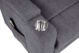 Louie Gray Chenille Upholstered Power Lift Massage Chair by Coaster at Eve Furniture