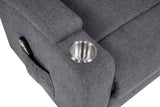Louie Gray Chenille Upholstered Power Lift Massage Chair by Coaster at Eve Furniture