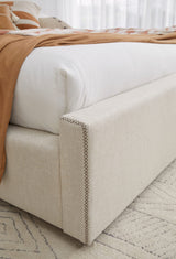 Louis Natural King Upholstered Platform Bed by Modus Furniture at Eve Furniture