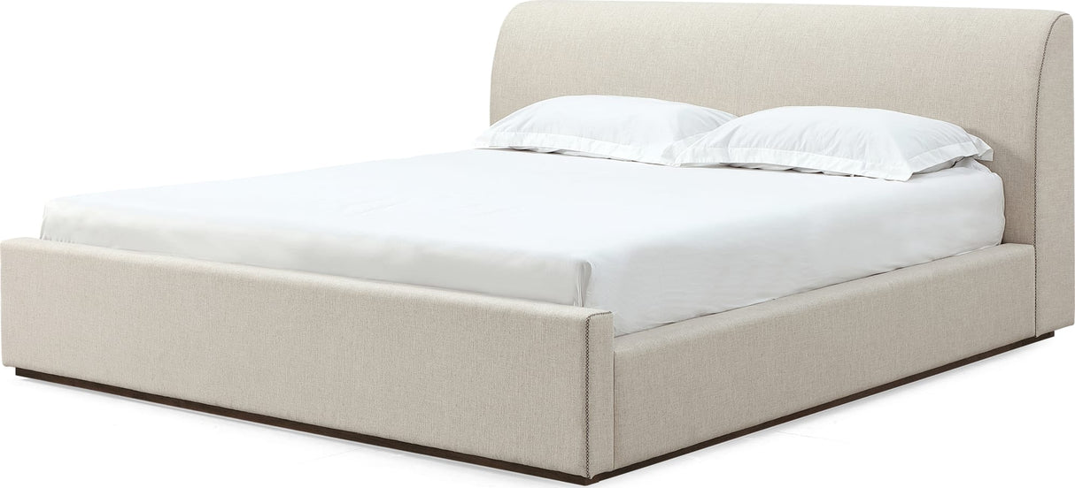 Louis Natural King Upholstered Platform Bed by Modus Furniture at Eve Furniture