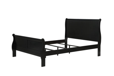 Louis Philip Black King Sleigh Bed by Crown Mark at Eve Furniture