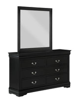 Louis Philip Black Mirror by Crown Mark at Eve Furniture