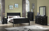Louis Philip Black Queen Sleigh Bed by Crown Mark at Eve Furniture
