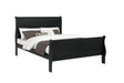 Louis Philip Black Queen Sleigh Bed by Crown Mark at Eve Furniture
