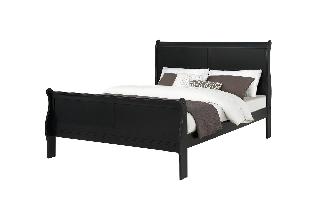 Louis Philip Black Sleigh Bedroom Set by Crown Mark at Eve Furniture
