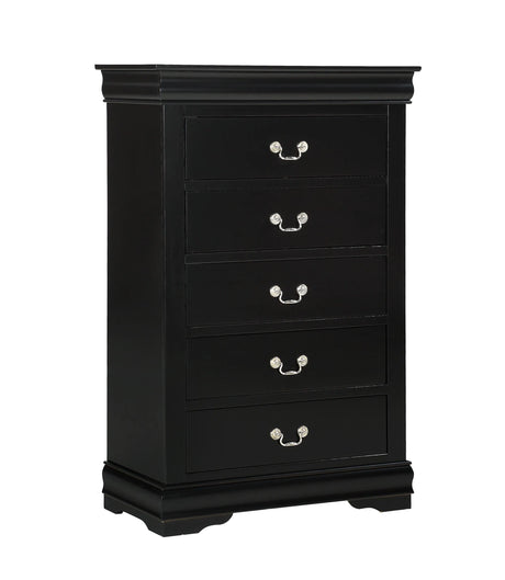 Louis Philip Black Sleigh Youth Bedroom Set by Crown Mark at Eve Furniture