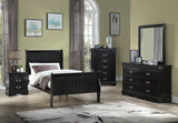 Louis Philip Black Sleigh Youth Bedroom Set by Crown Mark at Eve Furniture