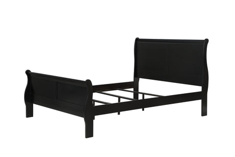 Louis Philip Black Twin Sleigh Bed by Crown Mark at Eve Furniture