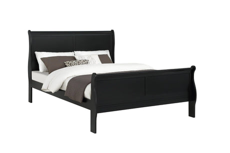 Louis Philip Black Twin Sleigh Bed by Crown Mark at Eve Furniture