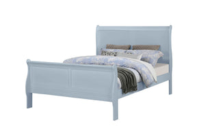 Louis Philip Blue Full Sleigh Bed by Crown Mark at Eve Furniture