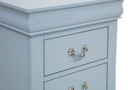 Louis Philip Blue Nightstand by Crown Mark at Eve Furniture