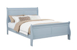 Louis Philip Blue Queen Sleigh Bed by Crown Mark at Eve Furniture