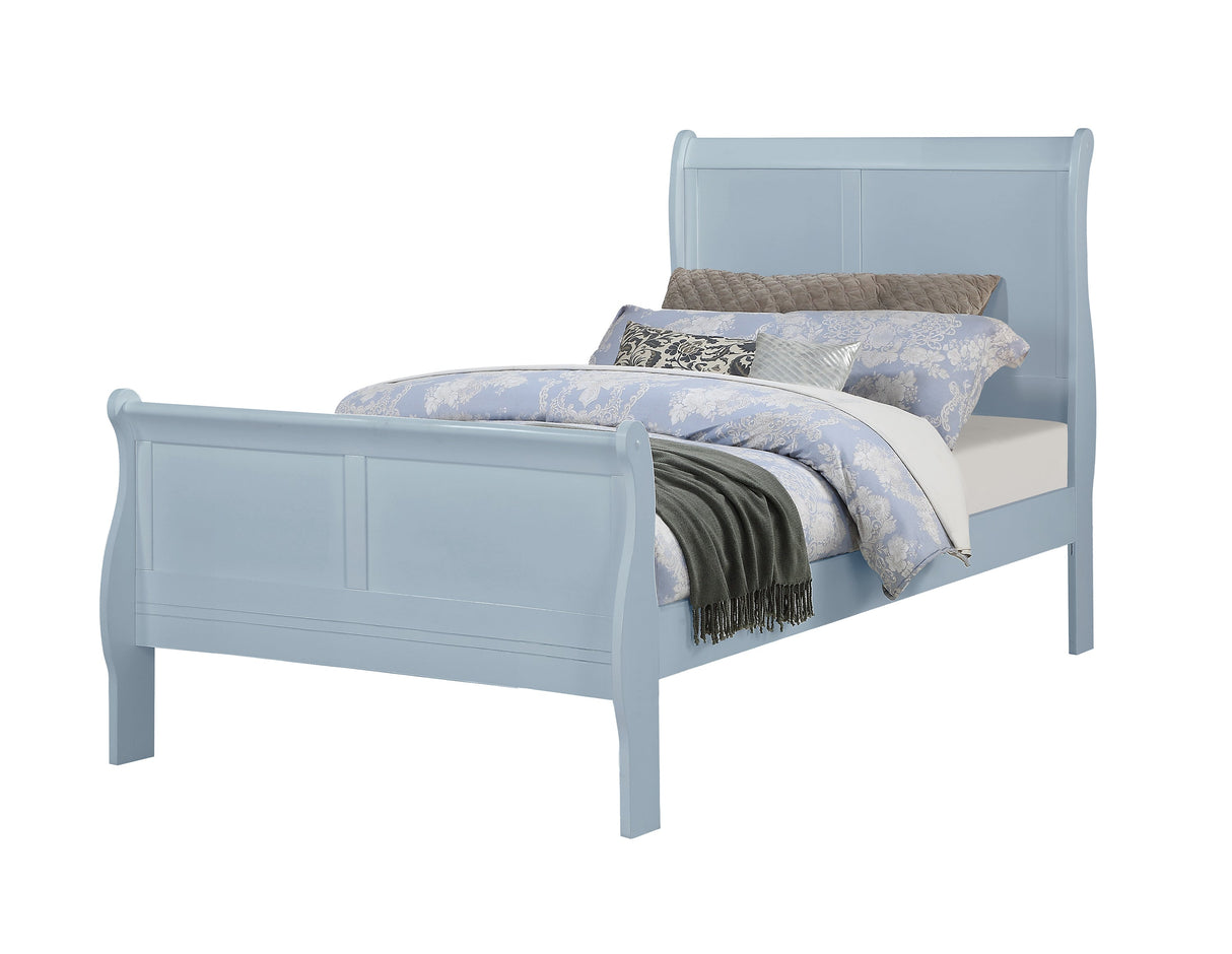 Louis Philip Blue Sleigh Youth Bedroom Set