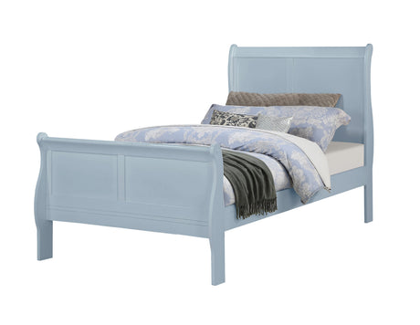 Louis Philip Blue Sleigh Youth Bedroom Set by Crown Mark at Eve Furniture