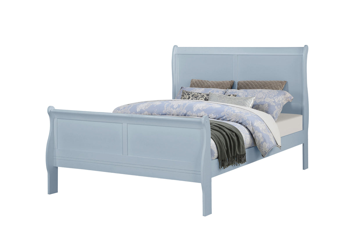 Louis Philip Blue Sleigh Youth Bedroom Set