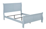 Louis Philip Blue Twin Sleigh Bed