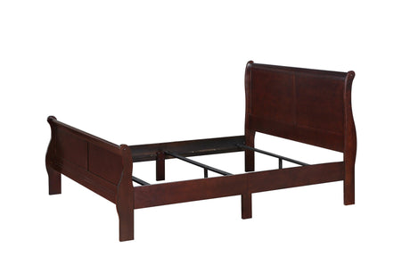 Louis Philip Cherry King Sleigh Bed by Crown Mark at Eve Furniture