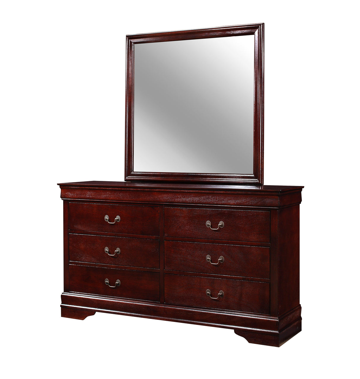 Louis Philip Cherry Mirror (Mirror Only) by Crown Mark at Eve Furniture