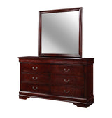 Louis Philip Cherry Mirror (Mirror Only) by Crown Mark at Eve Furniture