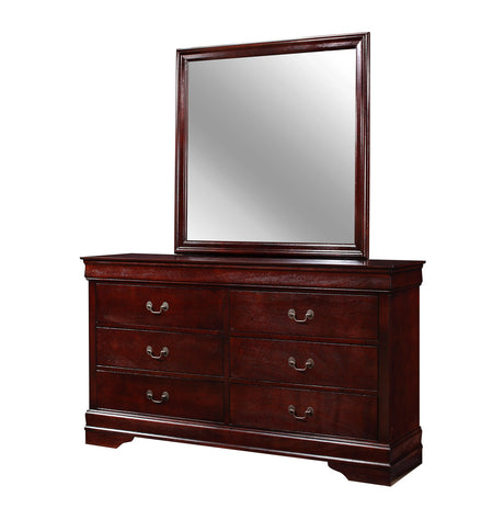 Louis Philip Cherry Mirror (Mirror Only) by Crown Mark at Eve Furniture