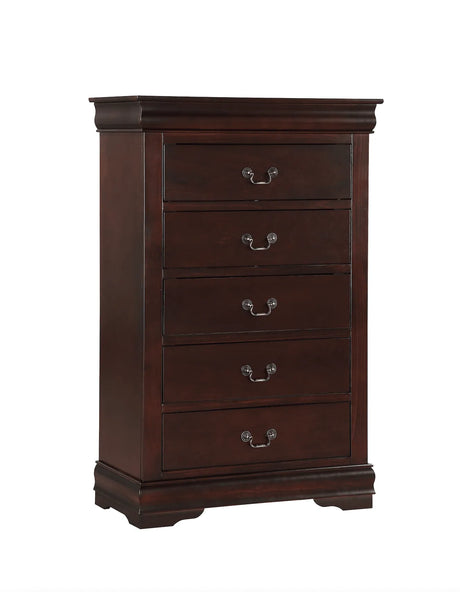 Louis Philip Cherry Sleigh Youth Bedroom Set by Crown Mark at Eve Furniture