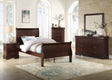 Louis Philip Cherry Sleigh Youth Bedroom Set by Crown Mark at Eve Furniture