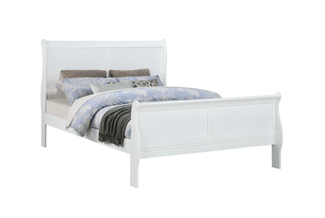Louis Philip White Queen Sleigh Bed by Crown Mark at Eve Furniture
