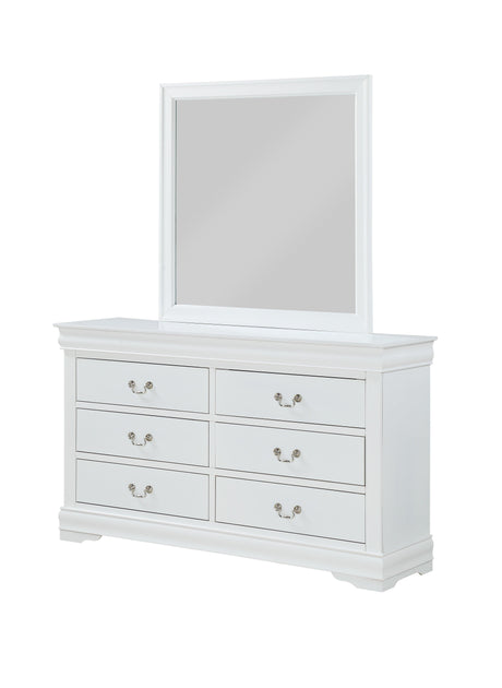 Louis Philip White Sleigh Bedroom Set by Crown Mark at Eve Furniture