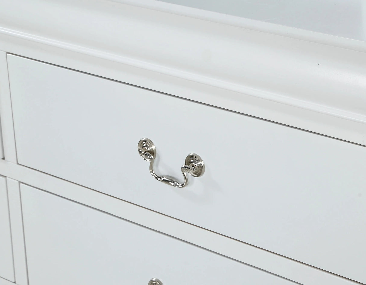 Louis Philip White Sleigh Bedroom Set by Crown Mark at Eve Furniture