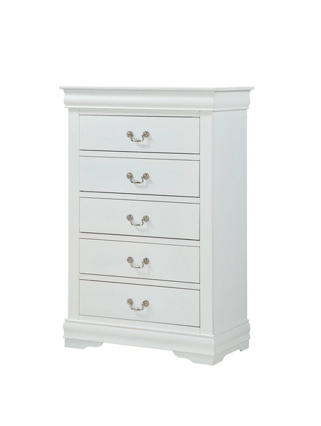 Louis Philip White Sleigh Youth Bedroom Set by Crown Mark at Eve Furniture