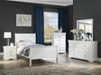 Louis Philip White Sleigh Youth Bedroom Set by Crown Mark at Eve Furniture