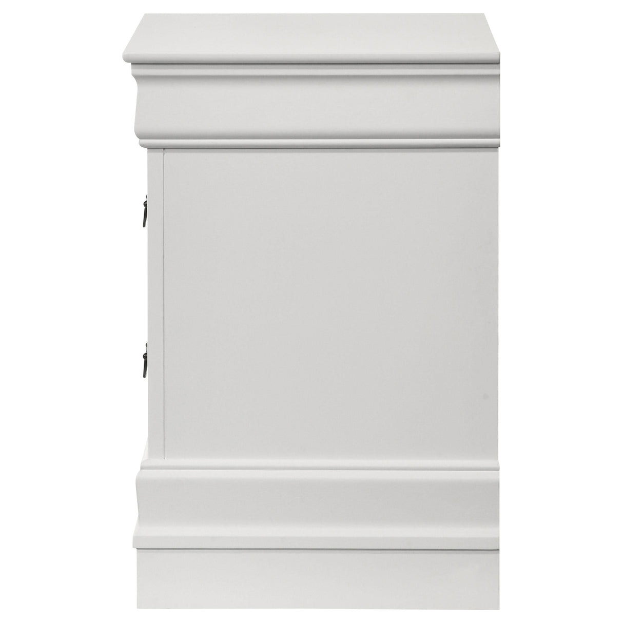 Louis Philippe 2-drawer Nightstand Bedside Table White